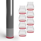 Protetores para pernas de cadeira Ruby Small, pacote com 8, deslizamento silencioso para piso Protetores para pernas de cadeira Ruby Small, pacote com 8, deslizamento silencioso para piso