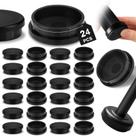 Protetores para pés de cadeira Threehoney 24 peças 3,2 cm em nylon