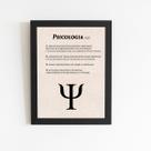 Psicologia Dicionário Quadro Moldura Preta 60x40cm