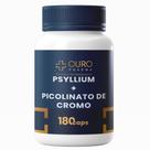 PSYLLIUM 250mg + PICOLINATO DE CROMO 250mcg 100% Natural 60, 120 ou 180 Cápsulas