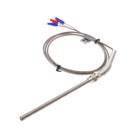 Pt100 rtd haste 50mm rosca 1/4" npt mm cabo 3m -200 a 450c