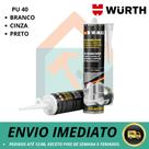 PU 40 Cola Selante para Vedação 400g Branco, Cinza, Preto Wurth