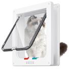Puerta para Mascotas FAREVER Extra Grande con 4 Modos de Bloqueo en Blanco