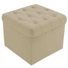Puf Baú Capitonê 51 cm Puf Baú Capitonê 51 cm