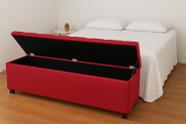 Puf Baú Estofado Capitonê Queen 160x40x45cm Vermelho - Produto Direto de Fábrica Puf Baú Estofado Capitonê Queen 160x40x45cm Vermelho - Produto Direto de Fábrica