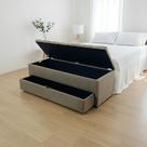 Puf Baú Gaveta Para Cama de Casal 140x50x45cm Na Cor Marrom Claro - Tecido Em Veludo Liso. Puf Baú Gaveta Para Cama de Casal 140x50x45cm Na Cor Marrom Claro - Tecido Em Veludo Liso.