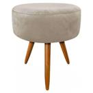 Puf, Puff Banco Para Sala Pé Palito Off White/ Marfim