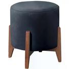 Puf Puff Para Sala Lhor Veludo Azul Rm Azul