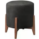 Puf Puff Para Sala Lhor Veludo Preto RM