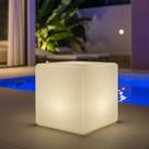 Pufe Cubo Led Rgb Recarregável