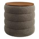 Pufe de armazenamento redondo Modway Mezzo 44x44x43 cm Seixo