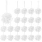 Pufe de esponja de banho Shellwei Mini Loofah de 8 cm, pacote com 24 unidades, branco Pufe de esponja de banho Shellwei Mini Loofah de 8 cm, pacote com 24 unidades, branco