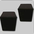 Pufe em veludo preto