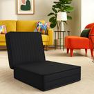 Puff 4x1 Multifuncional Solteiro Dobrável, Espuma D28 de Alta Qualidade, Ideal para Sala, Quarto, Escritório e Ambientes Compactos.
