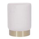 Puff 6645 velvet metal Rosa e dourado