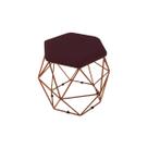 Puff Aramado Bronze Decorativo Suede