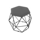 Puff Aramado Preto Decorativo Suede Grafite Puff Aramado Preto Decorativo Suede Grafite