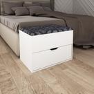 Puff Assento Estofado Baú Casal Multiuso Com 1 Gaveta Quarto Sala de Estar Banco Tecido Preto Puff Assento Estofado Baú Casal Multiuso Com 1 Gaveta Quarto Sala de Estar Banco Tecido Preto