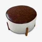 Puff Assento material sintético Bouclé Confortável Resistente Decorativo Savana