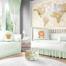 Puff assento para criança infantil personalizado safari redondo quarto decoração