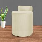 Puff Athena Decorativo Quarto Suede Marfim - Belliv Decor