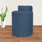 Puff Athena Suede Azul Royal - Vallisa Decor
