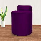 Puff Athena Veludo Roxo - Belliv Decor Puff Athena Veludo Roxo - Belliv Decor