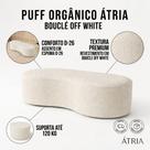 Puff Atria Orgânico 100cm em Bouclé Off White Design Sofisticado e Conforto