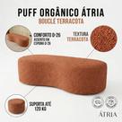 Puff Atria Orgânico 100cm em Bouclé Terracota Conforto e Design Sofisticado
