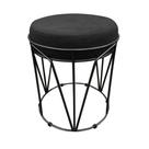 Puff Babu Suede Preto Base Preto Puff Babu Suede Preto Base Preto