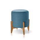 Puff Banco Banqueta Nina Linho Azul