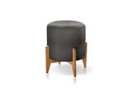 Puff Banco Banqueta Nina Linho Preto
