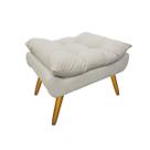 Puff Banco Estofado Decorativo Para Quarto Closet Karen Suede Bege - LM DECOR Puff Banco Estofado Decorativo Para Quarto Closet Karen Suede Bege - LM DECOR