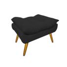 Puff Banco Estofado Decorativo Para Quarto Closet Karen Suede Preto - LM DECOR Puff Banco Estofado Decorativo Para Quarto Closet Karen Suede Preto - LM DECOR