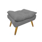 Puff Banco Estofado Decorativo Para Recepção Clínica Karen Suede Cinza - LM DECOR Puff Banco Estofado Decorativo Para Recepção Clínica Karen Suede Cinza - LM DECOR