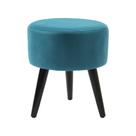 Puff Banco Luca em Tecido Suede - Azul Turquesa Puff Banco Luca em Tecido Suede - Azul Turquesa