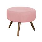 Puff Banco Para Sala Pé Palito Suede Rose