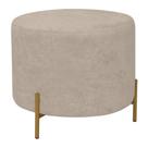 Puff Banco Redondo Orgânico Pé de Ferro Grécia 45x45 Bouclê Puff Banco Redondo Orgânico Pé de Ferro Grécia 45x45 Bouclê