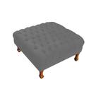 Puff Banco Retrô Luis Xv Capitonê 40 x 70 x 70cm Sala Salão Suede Cinza - LM DECOR Puff Banco Retrô Luis Xv Capitonê 40 x 70 x 70cm Sala Salão Suede Cinza - LM DECOR