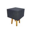 Puff Banqueta Banquinho Decorativo Suede Veludo Sala Quadrado Pé Palito Cores Variadas 30x45cm
