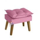 Puff Banqueta Decorativa Opala Rosê SMF Decor