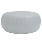 Puff Banqueta Decorativa Para Sala de Estar Golf Tressê 1,05 Material Sintético Branco C-12 - Lyam Decor