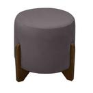 Puff Banqueta Decorativo Luiz Suede Grafite Do Lar Móveis e Decoração
