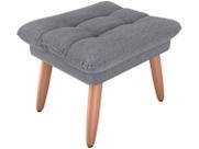Puff Banqueta Decorativo Nantes Cinza Matrix