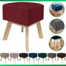 Puff Banqueta Decorativo Para Sala Quadrado Multiuso Pés De Madeira Puff Banqueta Decorativo Para Sala Quadrado Multiuso Pés De Madeira
