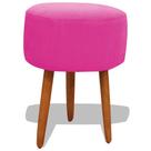 Puff Banqueta Decorativo Redondo Para Sala Pé Palito 50 cm Altura Rosa Pink Eli Móveis Puff Banqueta Decorativo Redondo Para Sala Pé Palito 50 cm Altura Rosa Pink Eli Móveis