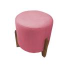 Puff Banqueta Decorativo Redondo Sala de Estar Thor Suede