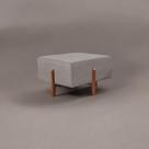 Puff Banqueta em Madeira Maciça Zurik Luxo Puff Banqueta em Madeira Maciça Zurik Luxo