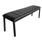 Puff Banqueta Estofada 138cm Metal Estilo Industrial Assento material sintético Preto Puff Banqueta Estofada 138cm Metal Estilo Industrial Assento material sintético Preto