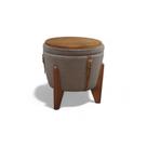 Puff Banqueta Fênix Baú Mesa Design Moderno Marrom Cappuccino